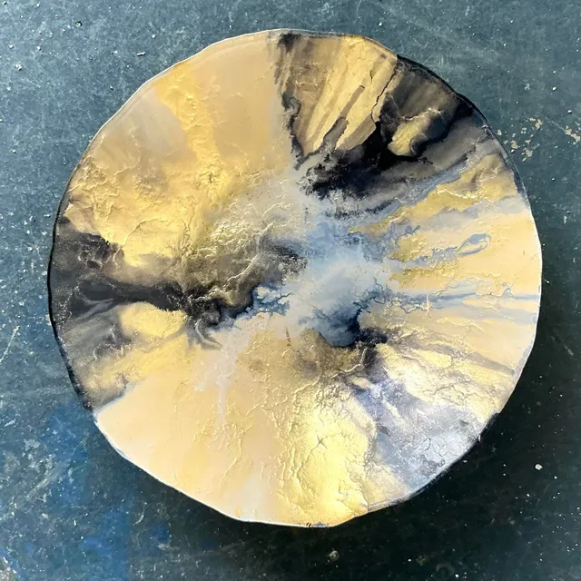 Vintage Boho Reverse Painted Bowl — additional photo 3