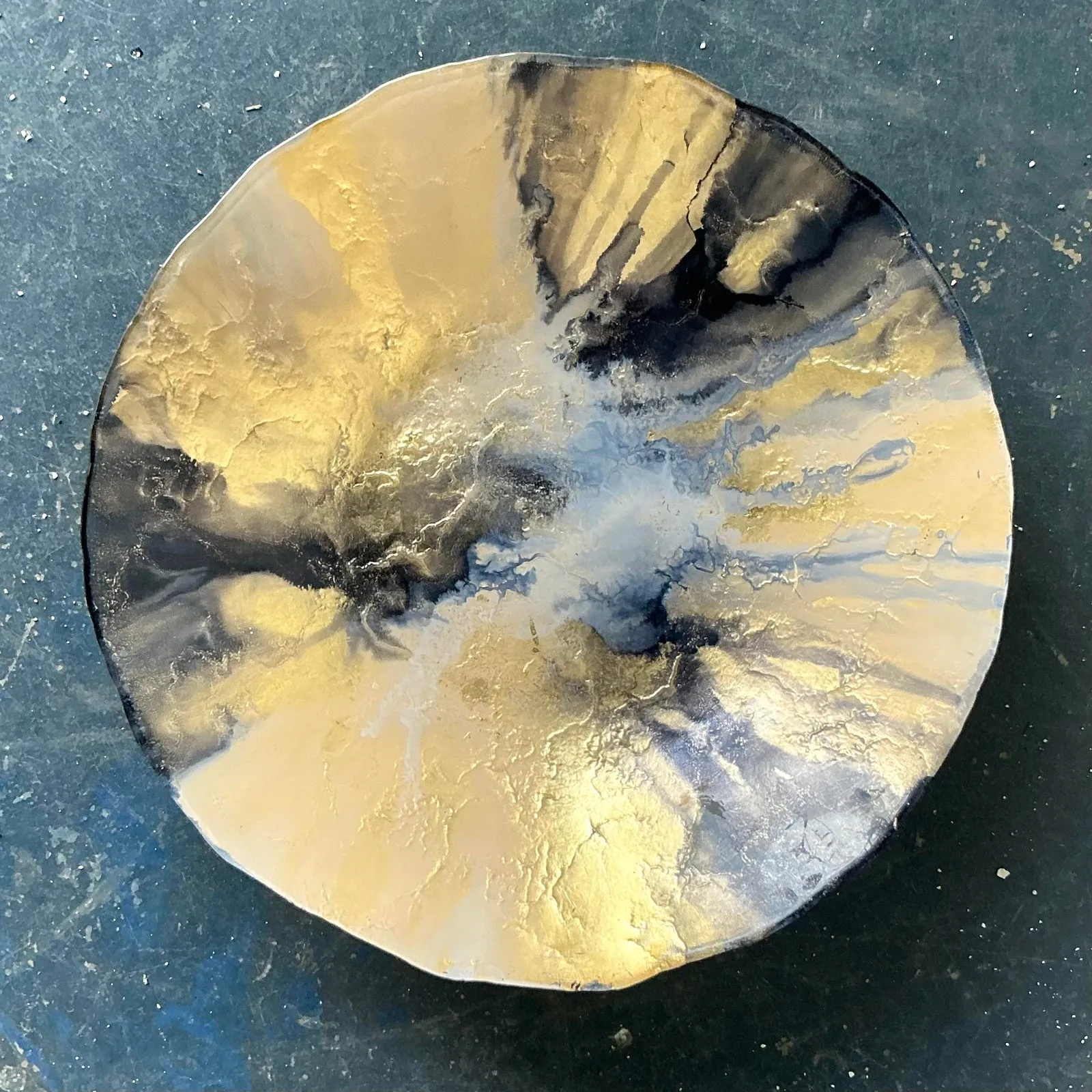 Vintage Boho Reverse Painted Bowl — additional photo 5