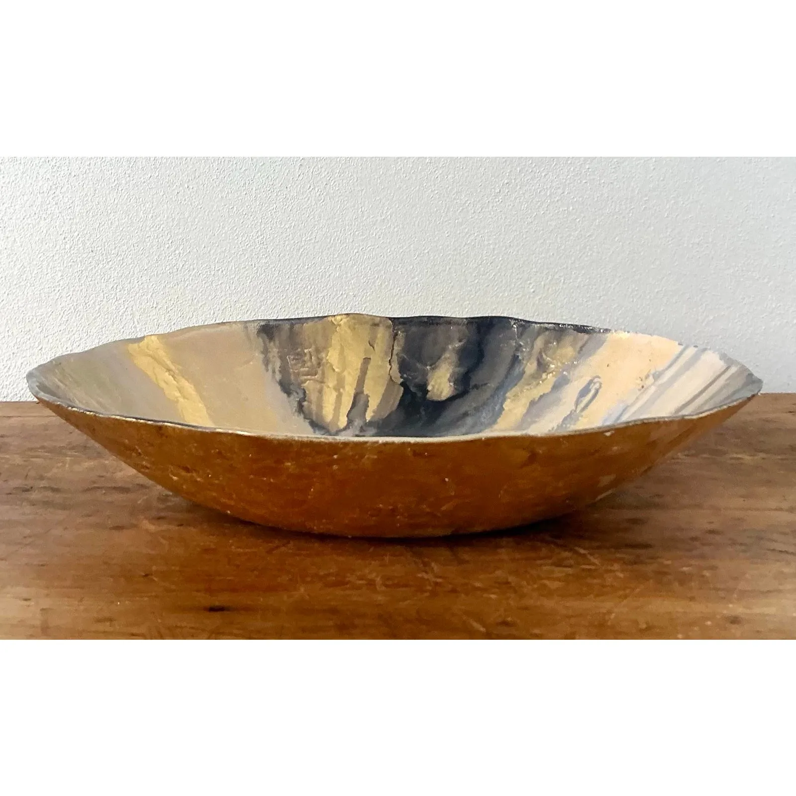 Vintage Boho Reverse Painted Bowl — additional photo 6