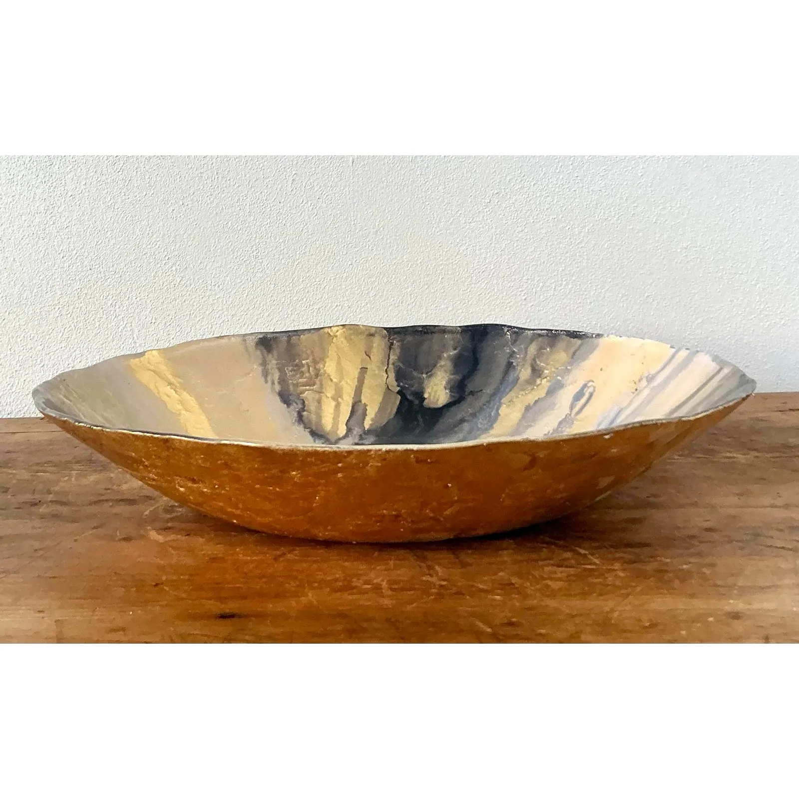 Vintage Boho Reverse Painted Bowl — additional photo 8