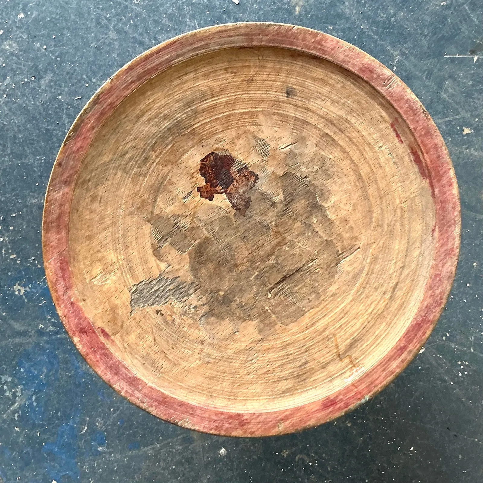 Vintage Boho Bali Dulang Painted Wooden Offering Tray — additional photo 2