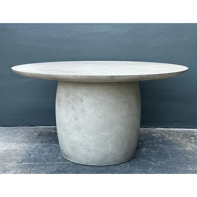 Vintage Boho Textured Pedestal Dining Table — additional photo 1