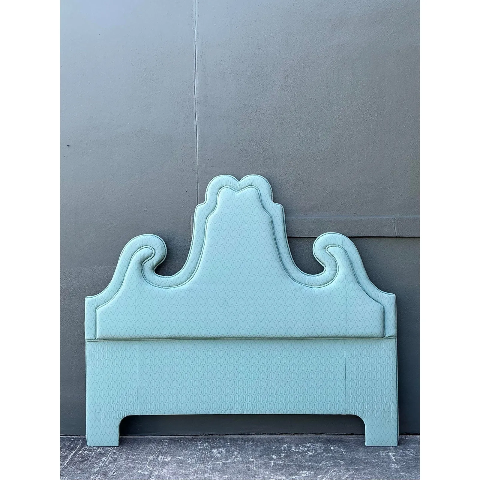 Vintage Regency Upholstered Queen Headboard — additional photo 1