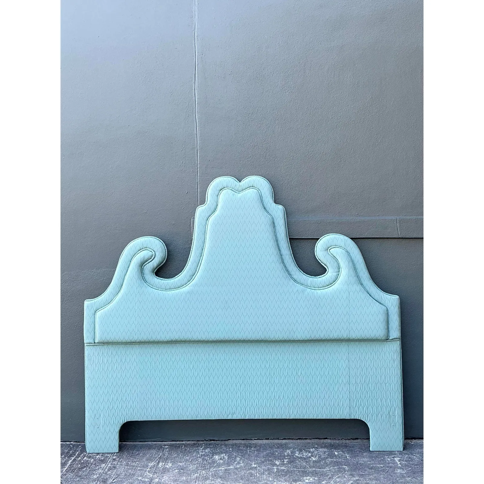 Vintage Regency Upholstered Queen Headboard — additional photo 3