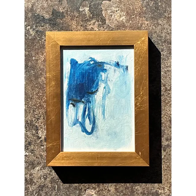 Vintage Original Abstract Oil Painting on Board — additional photo 3