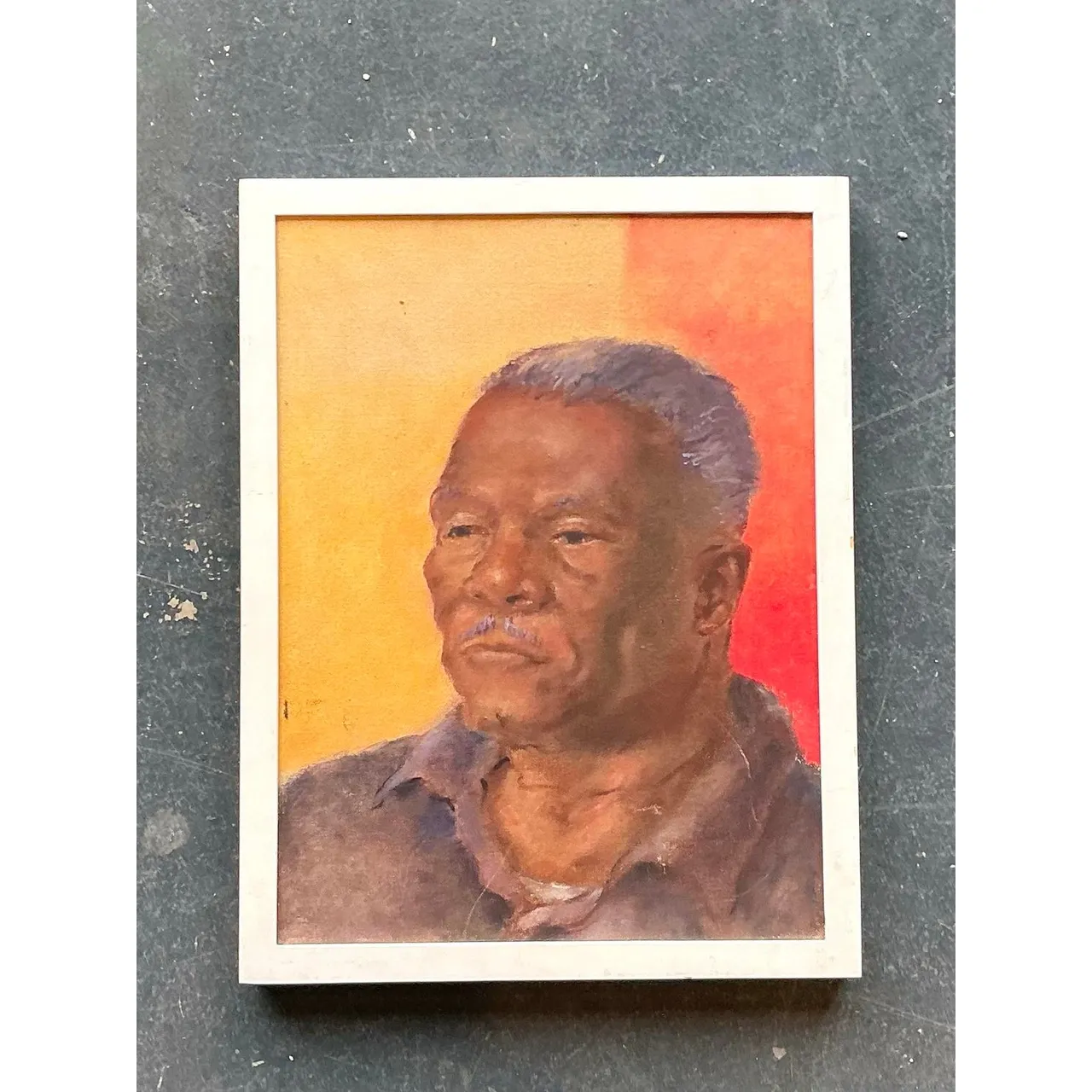 Vintage Original Oil Portrait on Canvas