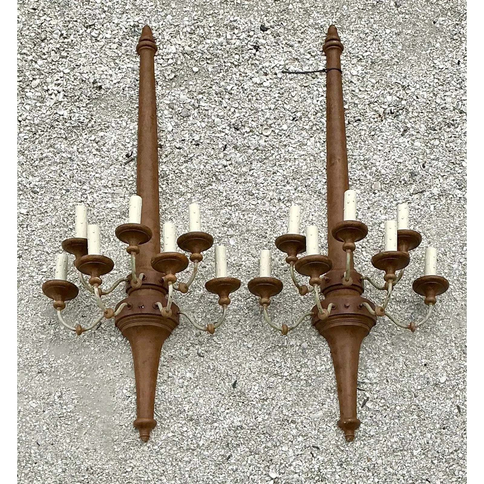 Vintage Boho Monumental Wall Sconces - A Pair — additional photo 2