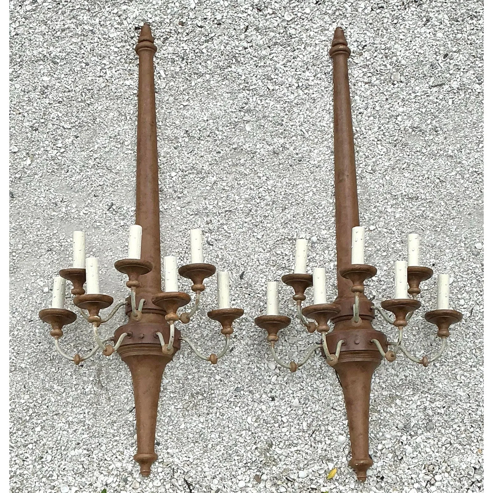 Vintage Boho Monumental Wall Sconces - A Pair — additional photo 3