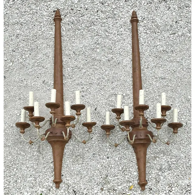 Vintage Boho Monumental Wall Sconces - A Pair — additional photo 3