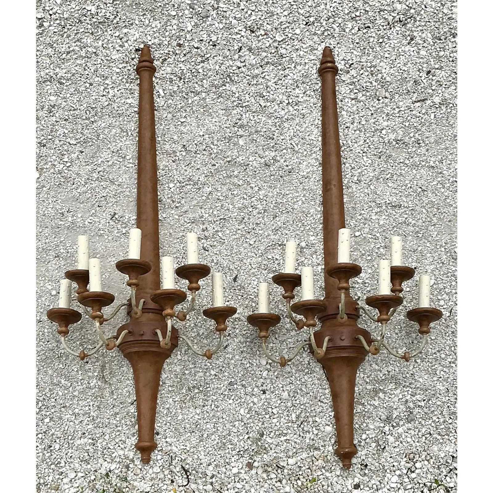 Vintage Boho Monumental Wall Sconces - A Pair — additional photo 5