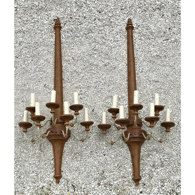 Vintage Boho Monumental Wall Sconces - A Pair — additional photo 5