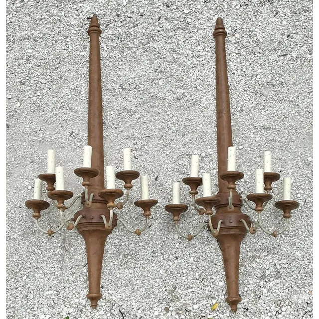Vintage Boho Monumental Wall Sconces - A Pair — additional photo 7