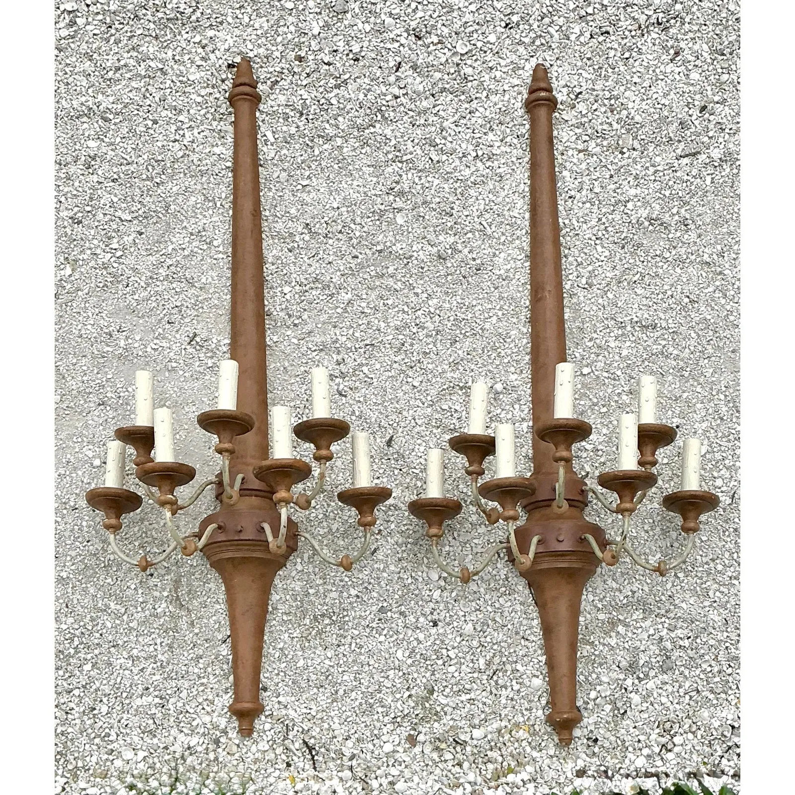 Vintage Boho Monumental Wall Sconces - A Pair — additional photo 8