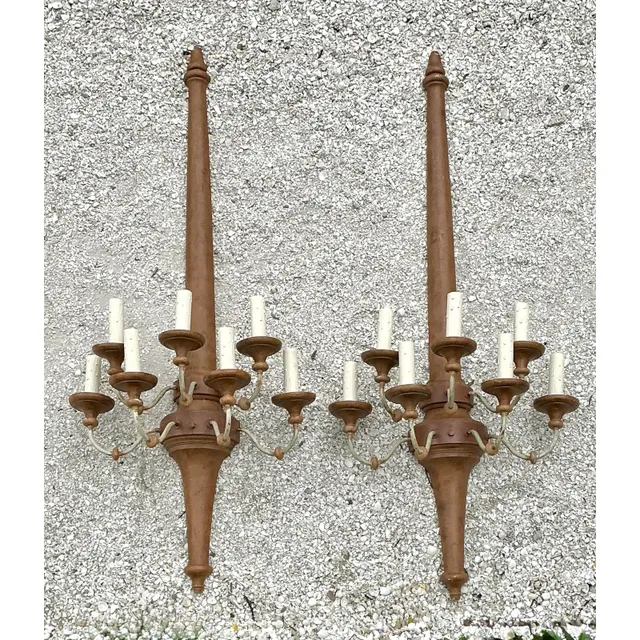 Vintage Boho Monumental Wall Sconces - A Pair — additional photo 8