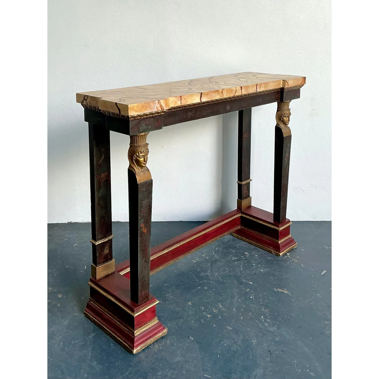 Vintage Regency Faux Finished Empire Console Table — additional photo 1