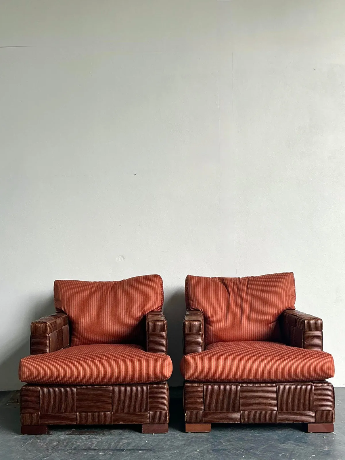 Vintage Donghia “Block Island” Woven Rattan Lounge Chairs - A Pair — additional photo 7