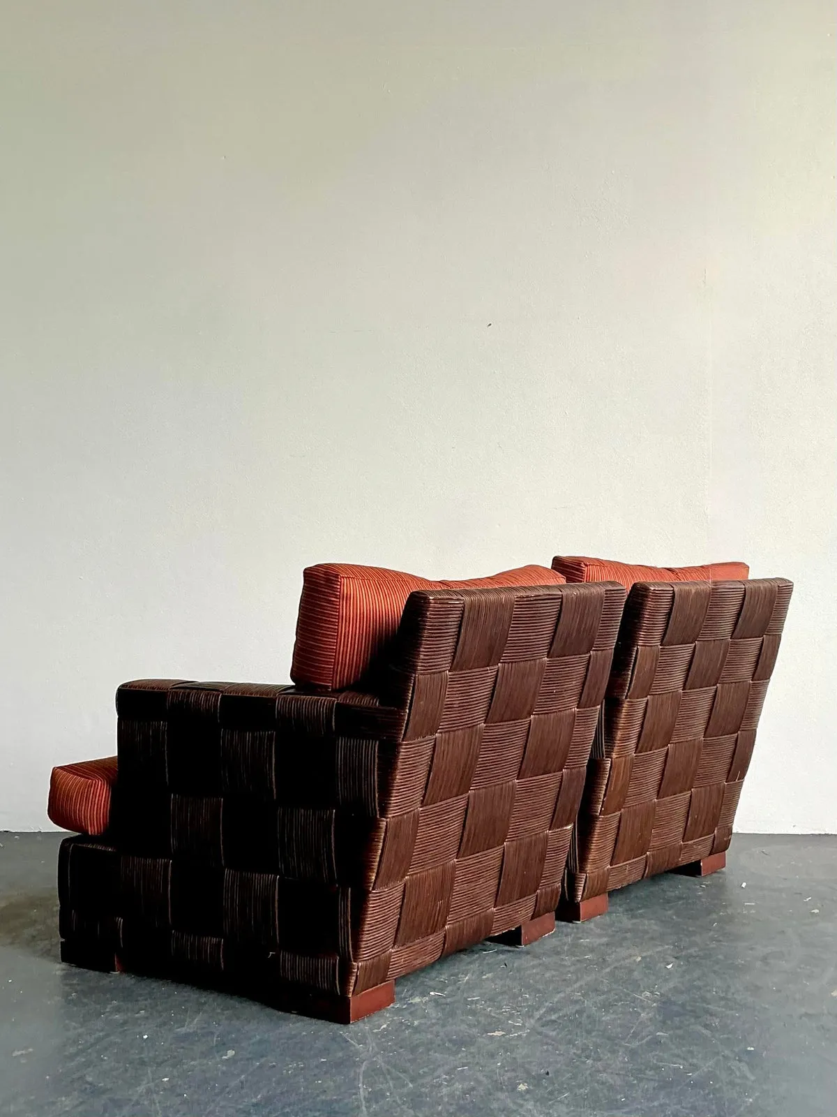 Vintage Donghia “Block Island” Woven Rattan Lounge Chairs - A Pair — additional photo 8