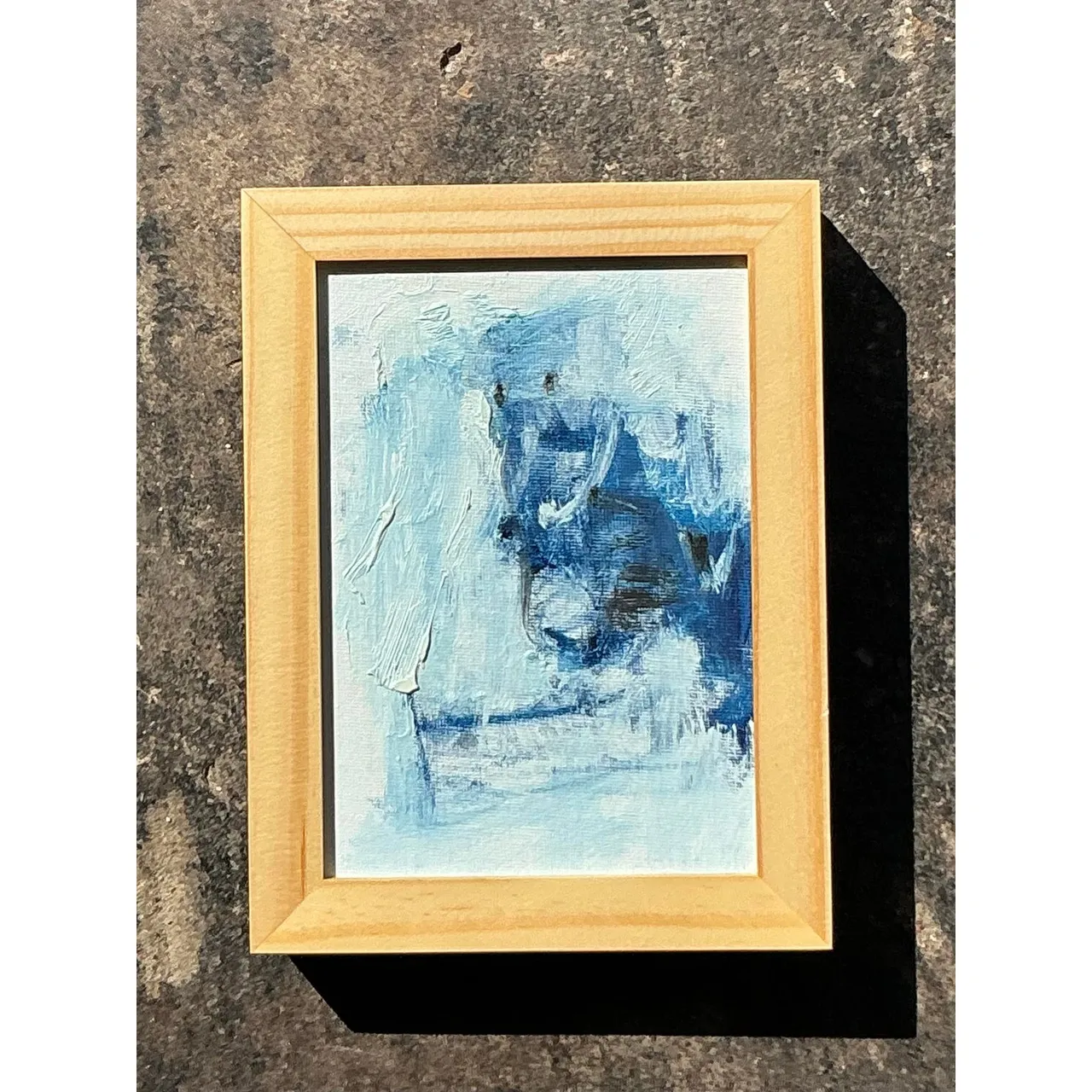 Vintage Original Abstract Oil Painting on Board - Oil Paint, 8.25W x 6.25H