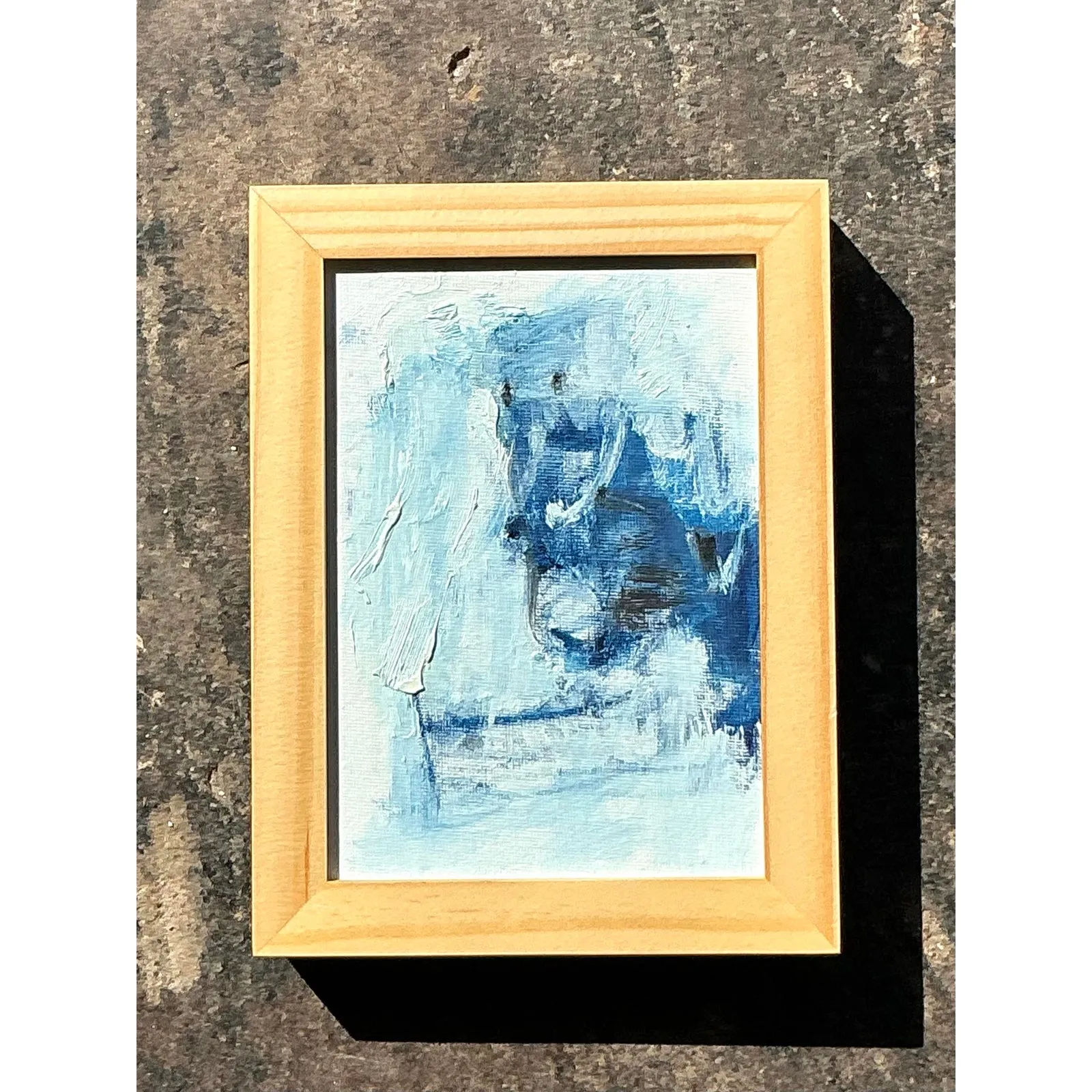 Vintage Original Abstract Oil Painting on Board - Oil Paint, 8.25W x 6.25H — additional photo 2