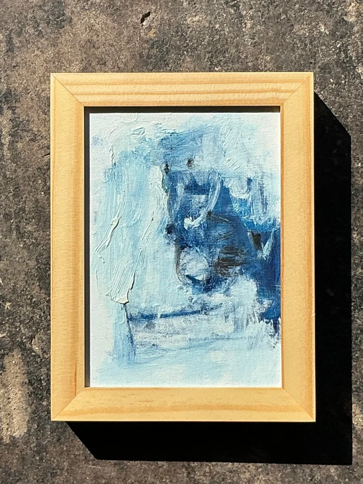 Vintage Original Abstract Oil Painting on Board - Oil Paint, 8.25W x 6.25H — additional photo 5