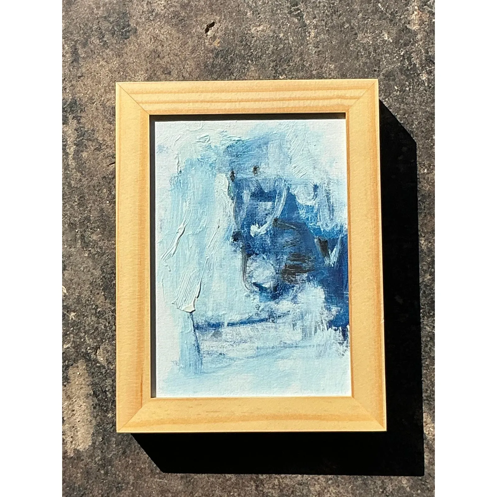Vintage Original Abstract Oil Painting on Board - Oil Paint, 8.25W x 6.25H — additional photo 6