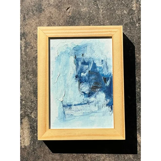 Vintage Original Abstract Oil Painting on Board - Oil Paint, 8.25W x 6.25H — additional photo 6