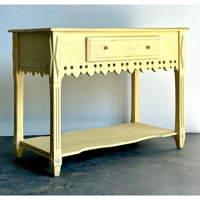 Vintage Patinated Gingerbread Wood Sideboard — additional photo 2