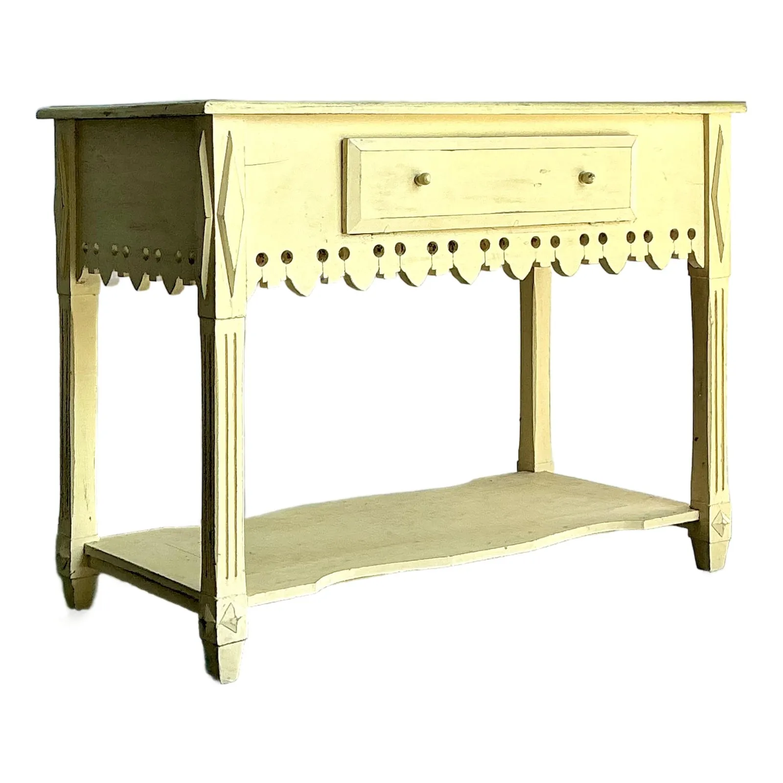 Vintage Patinated Gingerbread Wood Sideboard — additional photo 1