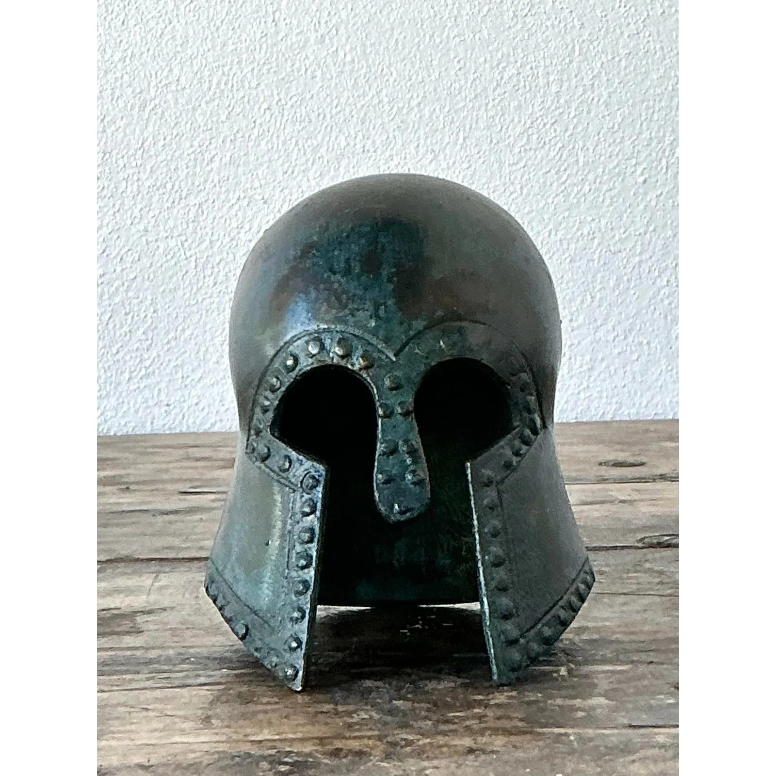 Vintage Patinated Corinthian Greek Helmet — additional photo 2