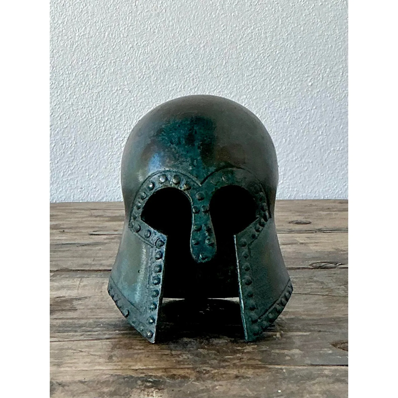 Vintage Patinated Corinthian Greek Helmet — additional photo 1