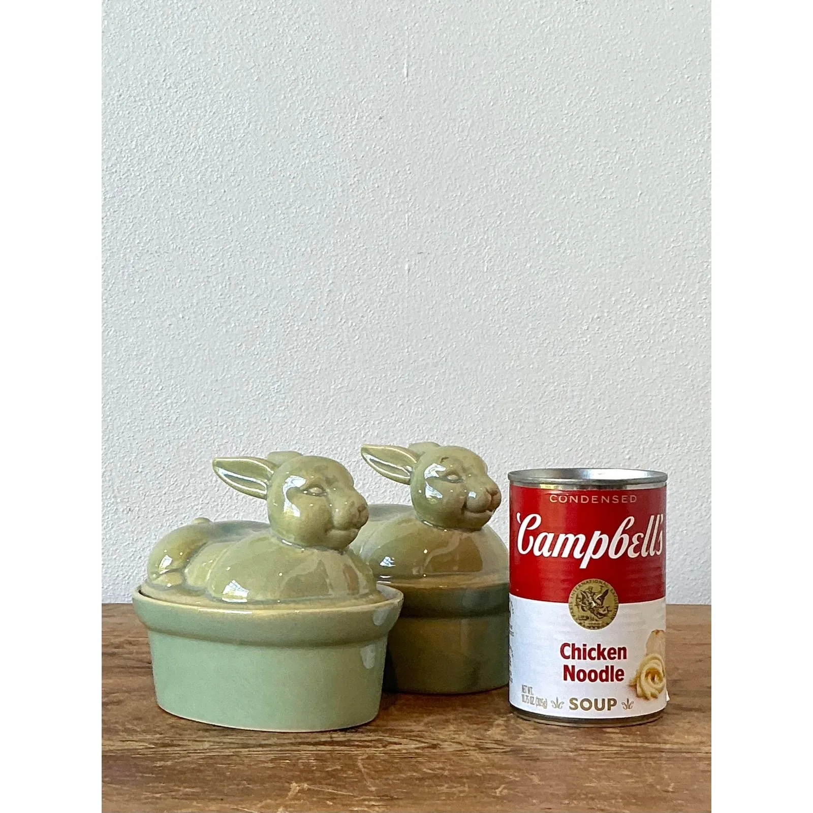Vintage Boho Petite Bunny Lidded Casserole Dishes - A Pair — additional photo 8