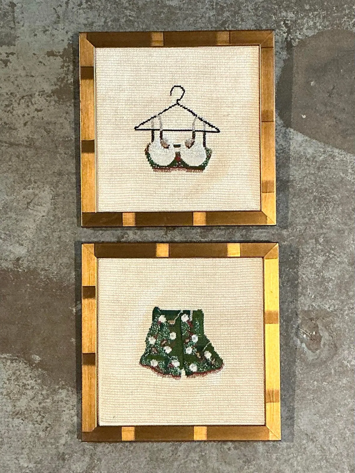 Vintage Original Needlepoint Swimsuit - Set of 2 — additional photo 1