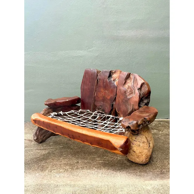 Vintage Redwood Slab Sofa After Darryl Stokes — additional photo 5
