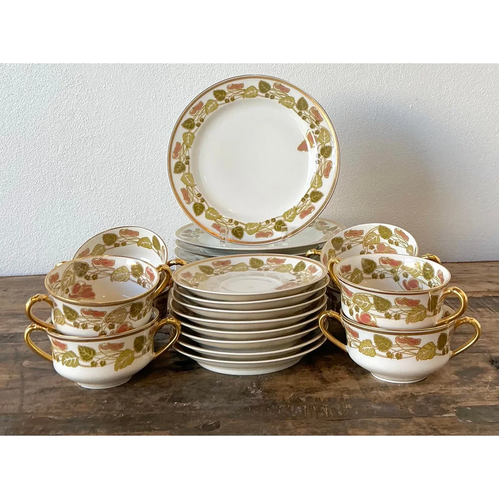 Vintage French Haviland Limoges Dessert Set of 36 — additional photo 2