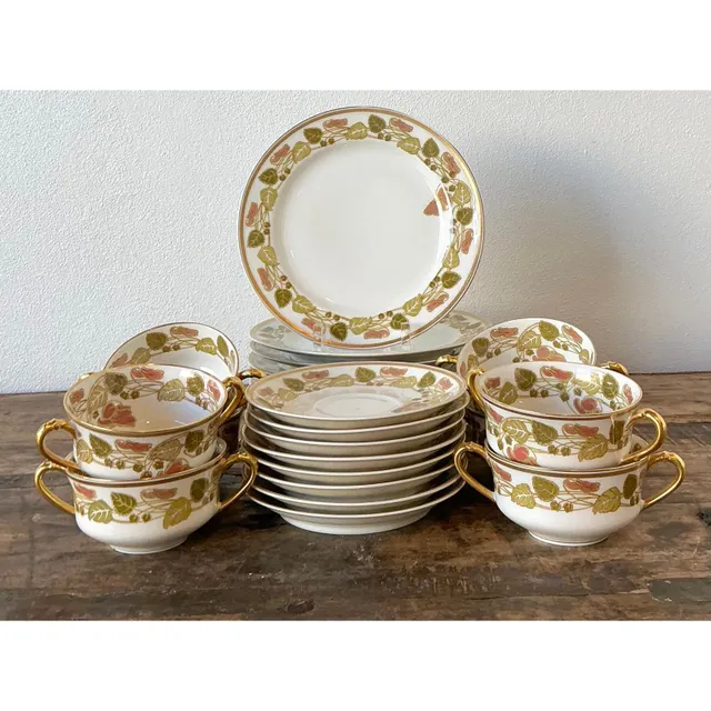 Vintage French Haviland Limoges Dessert Set of 36 — additional photo 2