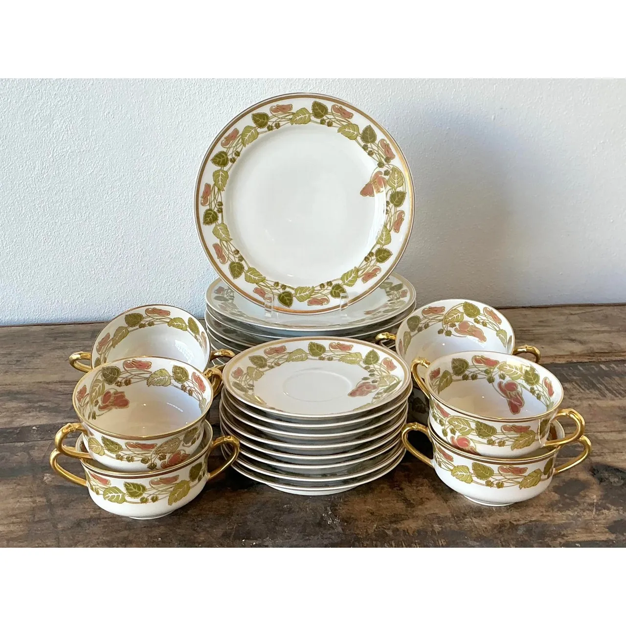 Vintage French Haviland Limoges Dessert Set of 36