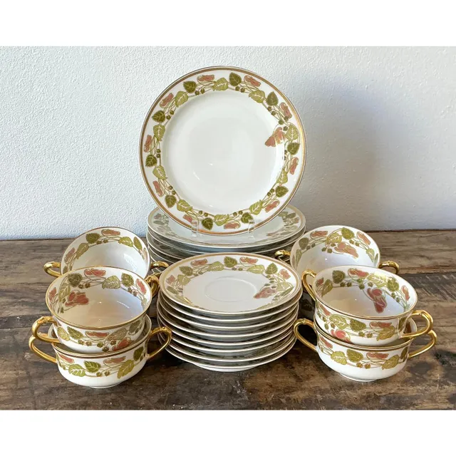 Vintage French Haviland Limoges Dessert Set of 36 — additional photo 1