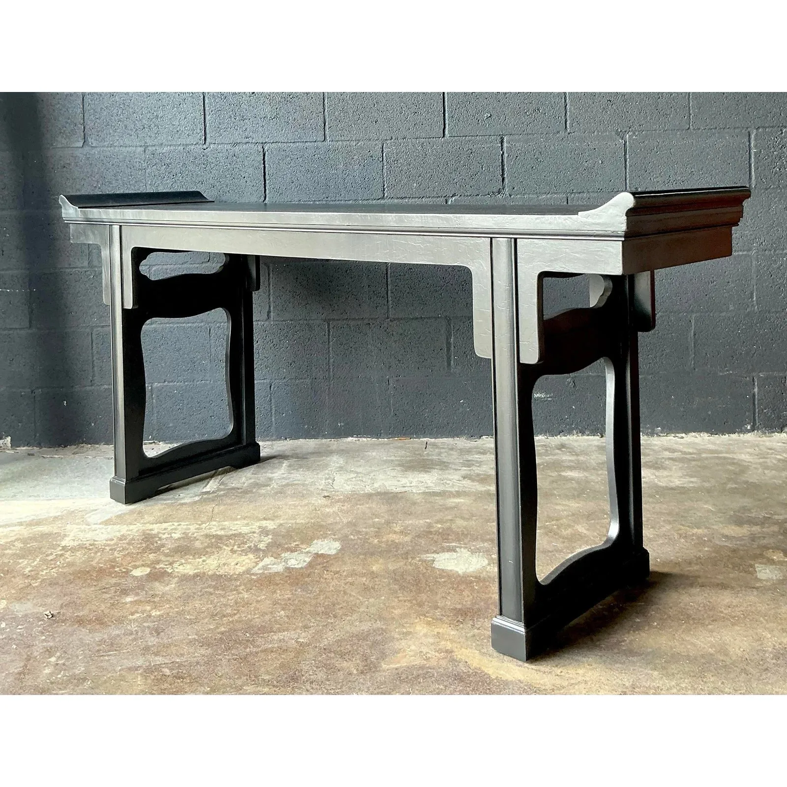 Vintage Boho Baker Pagoda Console Table — additional photo 7