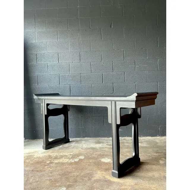 Vintage Boho Baker Pagoda Console Table — additional photo 3