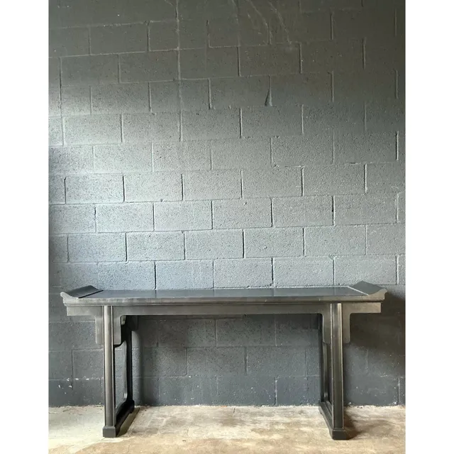 Vintage Boho Baker Pagoda Console Table — additional photo 4
