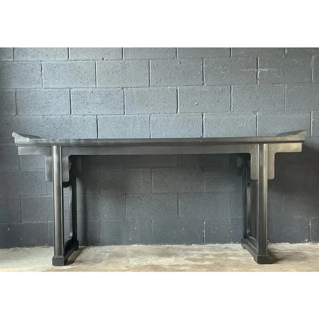 Vintage Boho Baker Pagoda Console Table — additional photo 5