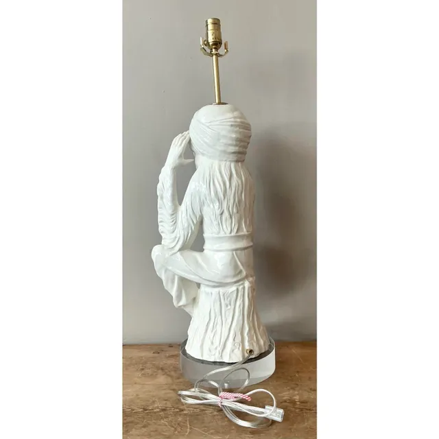 Vintage Italian Glazed Ceramic Monkey Lamp — additional photo 6
