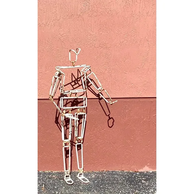 Vintage Industrial Articulated Man Statue — additional photo 3