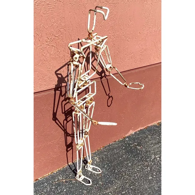 Vintage Industrial Articulated Man Statue — additional photo 4