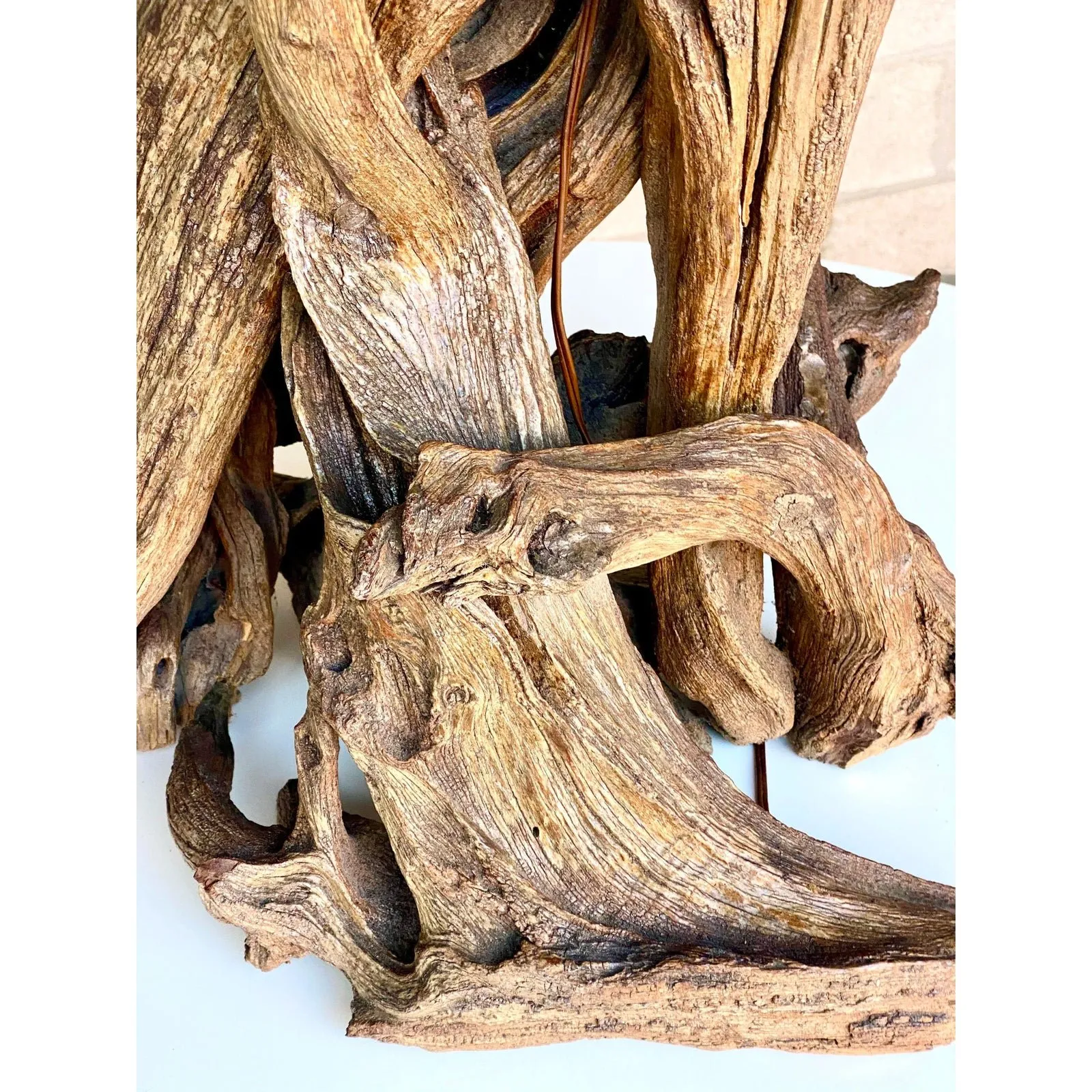 Monumental Organic Driftwood Sculptural Table Lamp — additional photo 2