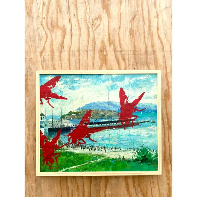 Contemporary Original Oil Painting Collaboration of Two Artists — additional photo 1