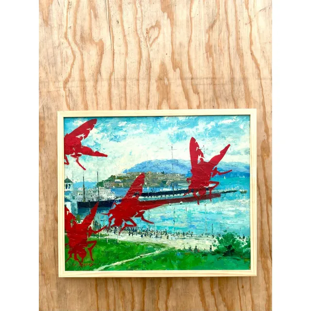 Contemporary Original Oil Painting Collaboration of Two Artists — additional photo 3