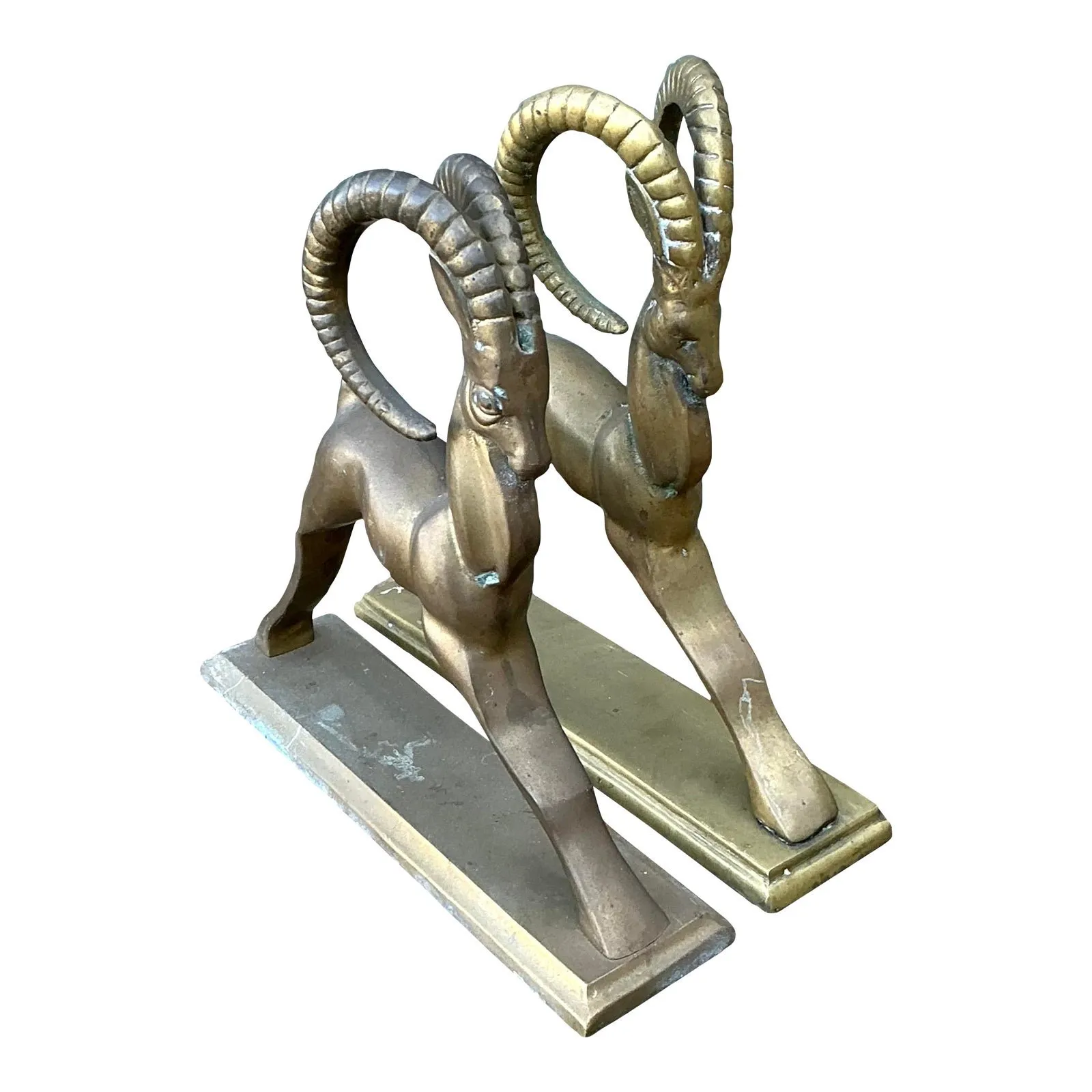 Vintage Brass Ram Bookends - Set of 2 — additional photo 1