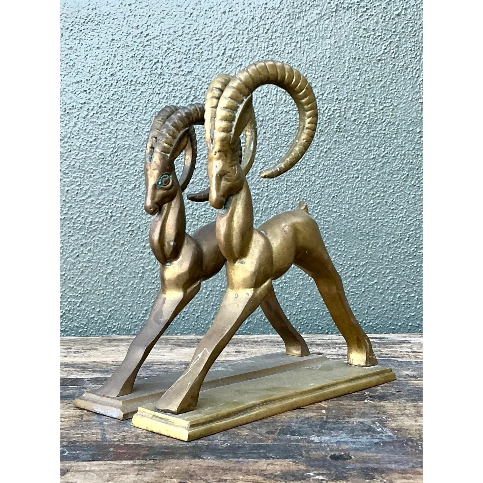 Vintage Brass Ram Bookends - Set of 2 — additional photo 7