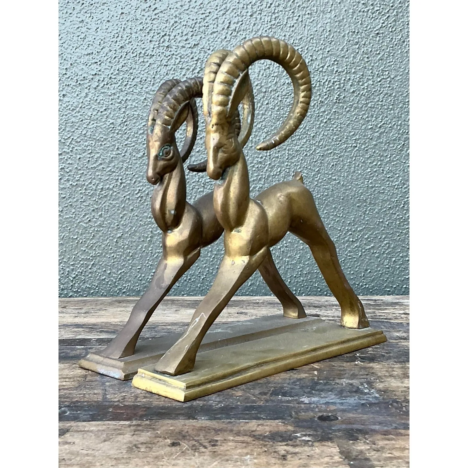 Vintage Brass Ram Bookends - Set of 2 — additional photo 8